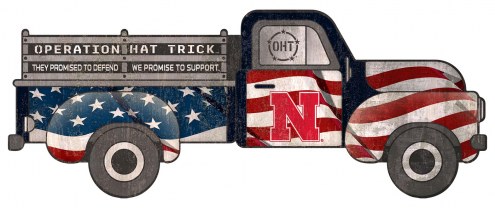 Nebraska Cornhuskers OHT Truck Flag Cutout Sign