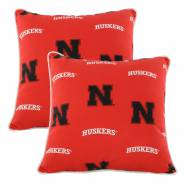 Nebraska Cornhuskers Outdoor Decorative Pillow Set