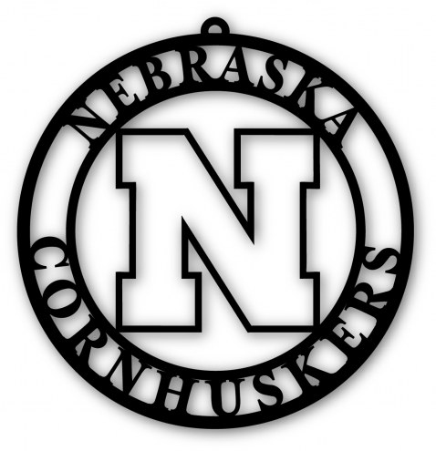 Nebraska Cornhuskers Silhouette Logo Cutout Door Hanger