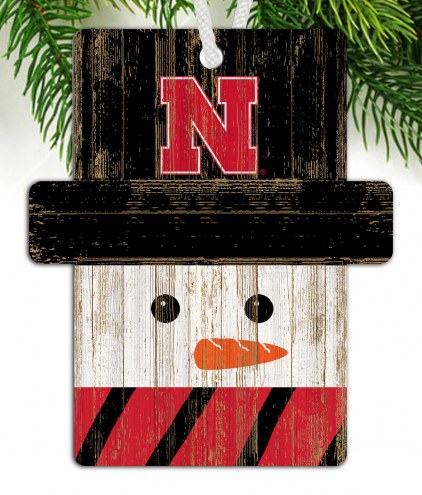 Nebraska Cornhuskers Snowman Ornament