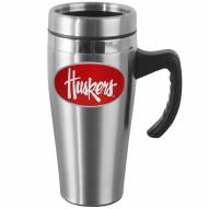 Nebraska Cornhuskers Steel Travel Mug w/Handle