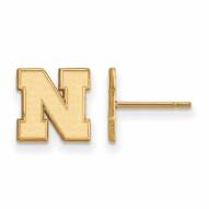 Nebraska Cornhuskers Sterling Silver Gold Plated Extra Small Post Earrings