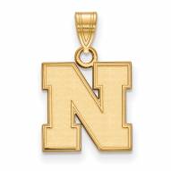 Nebraska Cornhuskers Sterling Silver Gold Plated Small Pendant