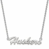 Nebraska Cornhuskers Sterling Silver Medium Pendant Necklace