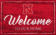 Nebraska Cornhuskers Team Color Welcome Sign