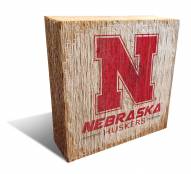 Nebraska Cornhuskers Team Logo Block