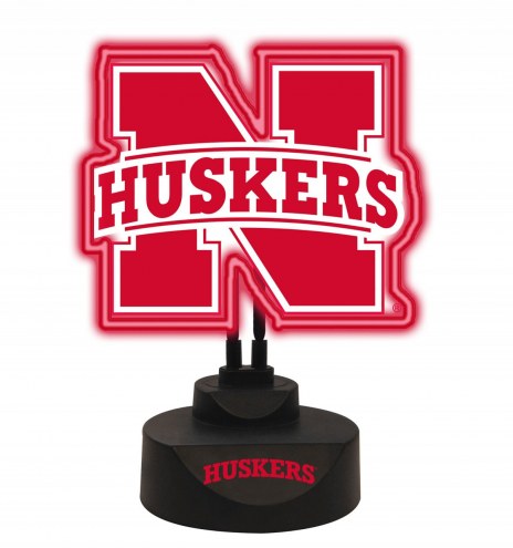 Nebraska Cornhuskers Team Logo Neon Light