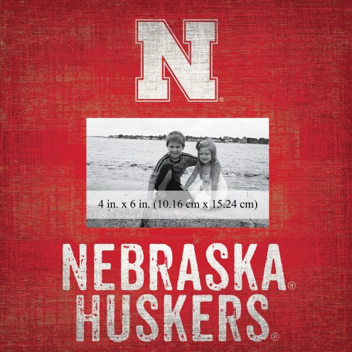 Nebraska Cornhuskers Team Name 10&quot; x 10&quot; Picture Frame