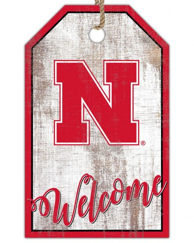 Nebraska Cornhuskers Welcome Team Tag 11&quot; x 19&quot; Sign