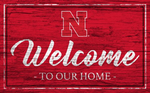 Nebraska Cornhuskers Welcome to our Home 6&quot; x 12&quot; Sign