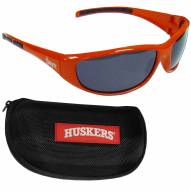 Nebraska Cornhuskers Wrap Sunglasses and Case Set