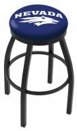 Nevada Wolf Pack Black Swivel Bar Stool with Accent Ring