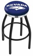 Nevada Wolf Pack Black Swivel Barstool with Chrome Accent Ring