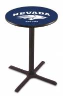 Nevada Wolf Pack Black Wrinkle Bar Table with Cross Base