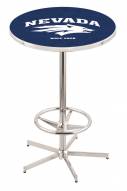 Nevada Wolf Pack Chrome Bar Table with Foot Ring