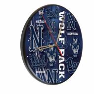 Nevada Wolf Pack Digitally Printed Wood Clock