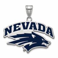 Nevada Wolf Pack Sterling Silver Large Enameled Pendant