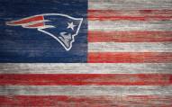 New England Patriots 11" x 19" Distressed Flag Sign