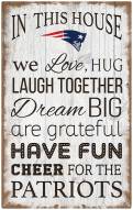 New England Patriots 11" x 19" In This House Sign