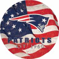 New England Patriots 12" Team Color Flag Circle Sign