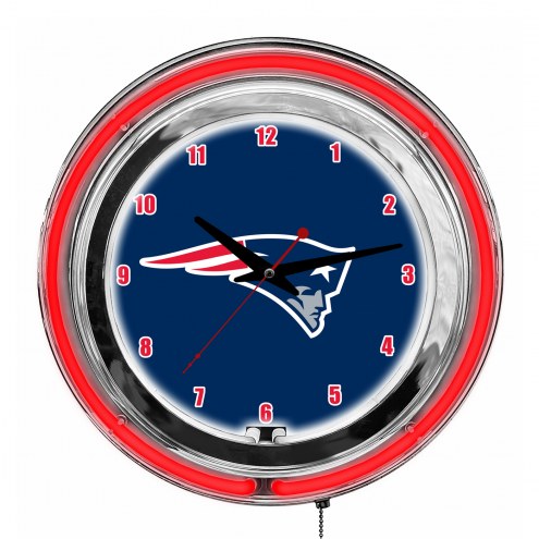 New England Patriots 14&quot; Neon Clock