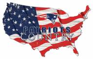New England Patriots 15" USA Flag Cutout Sign