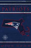 New England Patriots 17" x 26" Coordinates Sign