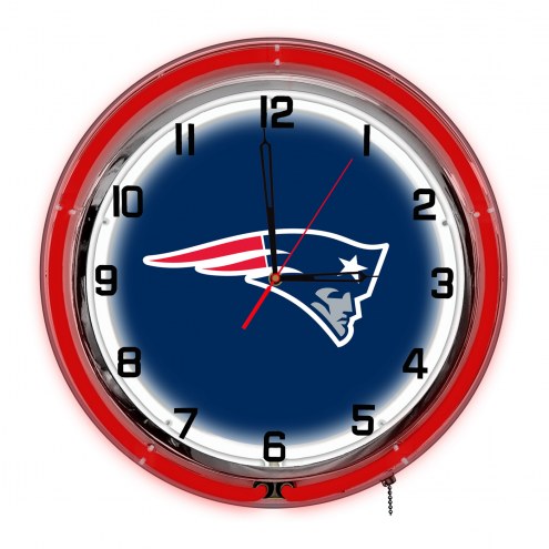 New England Patriots 18&quot; Neon Clock