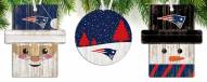 New England Patriots 3-Pack Christmas Ornament Set