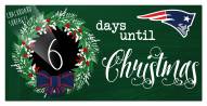 New England Patriots 6" x 12" Chalk Christmas Countdown Sign