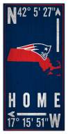 New England Patriots 6" x 12" Coordinates Sign