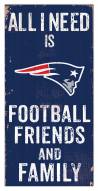 New England Patriots 6" x 12" Friends & Family Sign