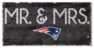 New England Patriots 6" x 12" Mr. & Mrs. Sign