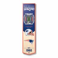 New England Patriots 8" x 32" 3D Stadium Banner Wall Art