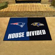 New England Patriots/Baltimore Ravens House Divided Mat