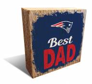 New England Patriots Best Dad 6" x 6" Block