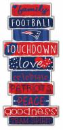 New England Patriots Celebrations Stack Sign