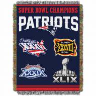 New England Patriots Commemorative Champs Throw Blanket