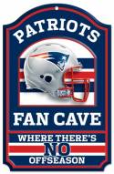 New England Patriots Fan Cave Wood Sign