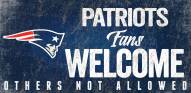 New England Patriots Fans Welcome Wood Sign