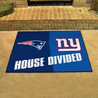 New England Patriots/New York Giants House Divided Mat