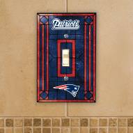 New England Patriots Glass Single Light Switch Plate Cover