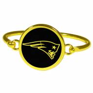 New England Patriots Gold Tone Bangle Bracelet