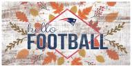 New England Patriots Hello Football 6" x 12" Wall Art