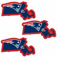 New England Patriots Home State Decal - 3 Pack