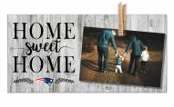 New England Patriots Home Sweet Home Clothespin Frame
