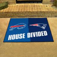 New England Patriots/Buffalo Bills House Divided Mat