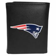 New England Patriots Large Logo Leather Tri-fold Wallet