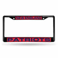 New England Patriots Laser Black License Plate Frame