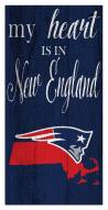 New England Patriots My Heart State 6" x 12" Sign